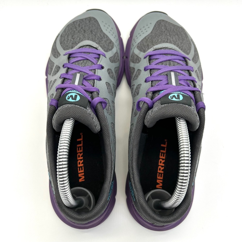 Merrell Bare Access Flex 2 Womens 8.5 Grey Purple Trail Running Shoes Barefoot - Picture 6 of 11